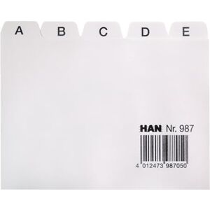 HAN 987, index alphabétique A Z, DIN A7 horizontal, bloc de 25 intercalaires pour boîtes et bacs à fiches, gris - Publicité HAN 987, index alphabétique A Z, DIN A7 horizontal, bloc de 25 intercalaires pour boîtes et bacs à fiches, gris - Publicité