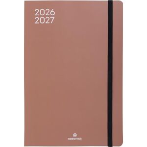 Oberthur 1 Agenda à Elastique Semainier 25 Split Septembre 2026 à Septembre 2027 Dimension 17 x 24,5 cm Couverture Marron Bilingue - Publicité Oberthur 1 Agenda à Elastique Semainier 25 Split Septembre 2026 à Septembre 2027 Dimension 17 x 24,5 cm Couverture Marron Bilingue - Publicité