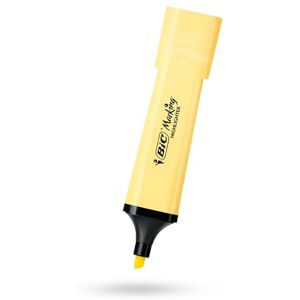DLM Direct BIC Surligneur plat en plastique avec encre jaune pastel pour des notes lisses et précises, idéal pour l'école et le bureau - Publicité DLM Direct BIC Surligneur plat en plastique avec encre jaune pastel pour des notes lisses et précises, idéal pour l'école et le bureau - Publicité