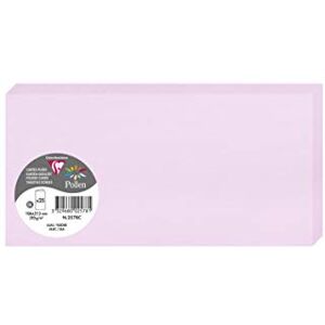 Clairefontaine POLLEN Pack de 25 Carte 210g pliée 106x213 lilas - Publicité Clairefontaine POLLEN Pack de 25 Carte 210g pliée 106x213 lilas - Publicité