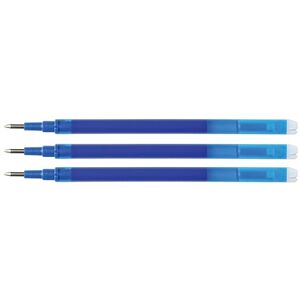 Q-Connect Lot de 3 recharges pour stylo à bille en gel effaçable Bleu 1,0 mm Diamètre de la boule : 1 mm Épaisseur du trait : 0,7 mm - Publicité Q-Connect Lot de 3 recharges pour stylo à bille en gel effaçable Bleu 1,0 mm Diamètre de la boule : 1 mm Épaisseur du trait : 0,7 mm - Publicité