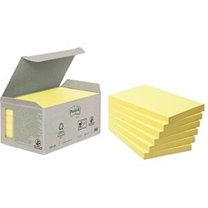 Post-It Notes Autocollantes, Recyclés, Pack de 6 Blocs, 100 Feuilles par Bloc, 76 mm x 127 mm, Jaune Canari Notes Autocollantes Fabriquées à partir de Papier 100% Recyclé - Publicité Post-It Notes Autocollantes, Recyclés, Pack de 6 Blocs, 100 Feuilles par Bloc, 76 mm x 127 mm, Jaune Canari Notes Autocollantes Fabriquées à partir de Papier 100% Recyclé - Publicité