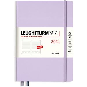 LEUCHTTURM1917 367876 Agenda journalier 2024 Format moyen (A5) Violet En anglais 12 mois - Publicité LEUCHTTURM1917 367876 Agenda journalier 2024 Format moyen (A5) Violet En anglais 12 mois - Publicité