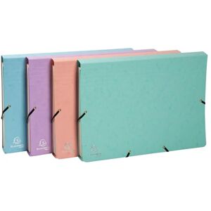 Exacompta Réf. 58560E Carton de 4 pochettes trieur Aquarel en carte multicolore pastel 12 compartiments fermeture par élastiques format 34x24,5cm pour documents format A4 assorties - Publicité Exacompta Réf. 58560E Carton de 4 pochettes trieur Aquarel en carte multicolore pastel 12 compartiments fermeture par élastiques format 34x24,5cm pour documents format A4 assorties - Publicité