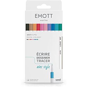 uni-ball Mitsubishi Pencil Feutres Emott d'Ecriture et de Dessin Pointe Fine 0,4mm Encre Pigmentée Ultra-Résistante Bullet Journal et Graphisme Pochette de 10 Feutres Pastel Colors - Publicité uni-ball Mitsubishi Pencil Feutres Emott d'Ecriture et de Dessin Pointe Fine 0,4mm Encre Pigmentée Ultra-Résistante Bullet Journal et Graphisme Pochette de 10 Feutres Pastel Colors - Publicité