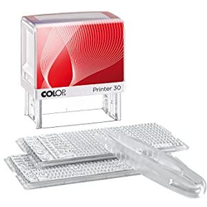COLOP Tampon 30/2 Set, 5 lignes à fabriquer soi-même, 2 jeux de caractères et une pincette inclus - Publicité COLOP Tampon 30/2 Set, 5 lignes à fabriquer soi-même, 2 jeux de caractères et une pincette inclus - Publicité