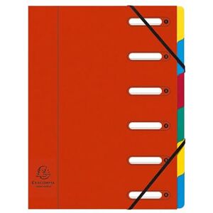 Exacompta Réf. 55065E Carton de 8 trieurs HARMONIKA avec élastiques et fenêtres découpées couverture en carte lustrée dos extensible 6 compartiments pour A4 dim 24,5 x 32 cm rouge - Publicité Exacompta Réf. 55065E Carton de 8 trieurs HARMONIKA avec élastiques et fenêtres découpées couverture en carte lustrée dos extensible 6 compartiments pour A4 dim 24,5 x 32 cm rouge - Publicité