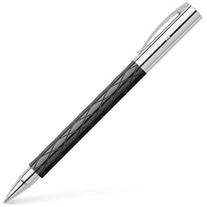 Faber-Castell 148910 Roller AMBITION Rhombus, Largeur de trait : M, Emballage cadeau inclus, Couleur du corps : noir / argent - Publicité Faber-Castell 148910 Roller AMBITION Rhombus, Largeur de trait : M, Emballage cadeau inclus, Couleur du corps : noir / argent - Publicité