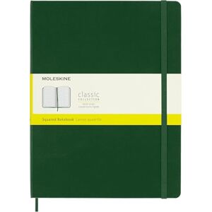 Moleskine Carnet quadrille xl rigide vert myrte - Publicité Moleskine Carnet quadrille xl rigide vert myrte - Publicité
