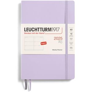 LEUCHTTURM1917 370785 Agenda semainier 2025 à couverture souple Format moyen A5 Planificateur 12 mois ligné Violet anglais - Publicité LEUCHTTURM1917 370785 Agenda semainier 2025 à couverture souple Format moyen A5 Planificateur 12 mois ligné Violet anglais - Publicité