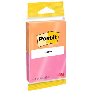 Post-It Notes Autocollantes, Collection Joyful, Pack de 2 Blocs, 76 mm x 63,5 mm, 75 Feuilles par Bloc Feuillets Adhésifs pour Prise de Notes, Listes de Tâches et Rappels - Publicité Post-It Notes Autocollantes, Collection Joyful, Pack de 2 Blocs, 76 mm x 63,5 mm, 75 Feuilles par Bloc Feuillets Adhésifs pour Prise de Notes, Listes de Tâches et Rappels - Publicité