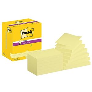 Post-It Z-Notes Autocollantes Super Sticky, Pack de 12 Blocs, 90 Feuilles par Bloc, 76 mm x 127 mm, Jaune Pastel Feuillets Super Adhésifs pour Prise de Notes, Listes de Tâches et Rappels - Publicité Post-It Z-Notes Autocollantes Super Sticky, Pack de 12 Blocs, 90 Feuilles par Bloc, 76 mm x 127 mm, Jaune Pastel Feuillets Super Adhésifs pour Prise de Notes, Listes de Tâches et Rappels - Publicité