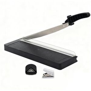 KEBMCHN Massicot Guillotine A4 Professionnel, Decoupe Papier, Coupe Papier avec Arrondisseur D'angles Perforatrice, Coupe jusqu'à 8 Feuilles, Lame Acier, Pour Carton, Papier et Photos - Publicité KEBMCHN Massicot Guillotine A4 Professionnel, Decoupe Papier, Coupe Papier avec Arrondisseur D'angles Perforatrice, Coupe jusqu'à 8 Feuilles, Lame Acier, Pour Carton, Papier et Photos - Publicité