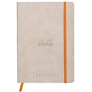 Rhodia 117745C Carnet Souple Goalbook Beige A5 14,8 x 21 cm Pointillés Dot 240 pages Papier Clairefontaine Ivoire 90 g/m² 2 Rubans, Fermeture Élastique Simili Cuir - Publicité Rhodia 117745C Carnet Souple Goalbook Beige A5 14,8 x 21 cm Pointillés Dot 240 pages Papier Clairefontaine Ivoire 90 g/m² 2 Rubans, Fermeture Élastique Simili Cuir - Publicité