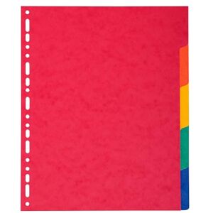 Exacompta Réf. 2405E Carton de 25 Intercalaires en véritable carte lustrée souple 225g/m2 FSC® avec 5 onglets neutres Format à classer A4 maxi Dimensions 24,5 x 29,7 cm couleurs assorties - Publicité Exacompta Réf. 2405E Carton de 25 Intercalaires en véritable carte lustrée souple 225g/m2 FSC® avec 5 onglets neutres Format à classer A4 maxi Dimensions 24,5 x 29,7 cm couleurs assorties - Publicité