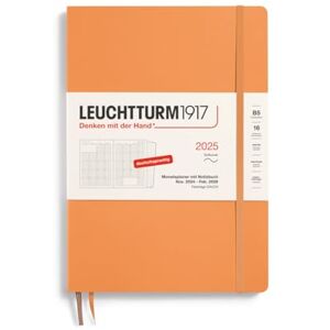 LEUCHTTURM1917 370604 Agenda mensuel et carnet de notes Composition (B5) 2025-16 mois Couverture souple Abricot Allemand - Publicité LEUCHTTURM1917 370604 Agenda mensuel et carnet de notes Composition (B5) 2025-16 mois Couverture souple Abricot Allemand - Publicité