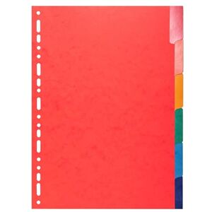 Exacompta Réf. 2206E Carton de 25 Intercalaires en carte lustrée 225g/m2 FSC® avec 6 onglets neutres en couleurs renforcés et plastifiés Bande de perforation renforcée Format à classer A4 - Publicité Exacompta Réf. 2206E Carton de 25 Intercalaires en carte lustrée 225g/m2 FSC® avec 6 onglets neutres en couleurs renforcés et plastifiés Bande de perforation renforcée Format à classer A4 - Publicité