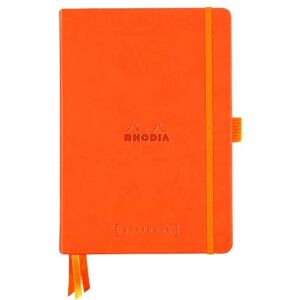 Rhodia 118784C Carnet Rigide Goalbook Tangerine A5 14,8 x 21 cm Pointillés Dot 240 pages Papier Clairefontaine Ivoire 90 g/m² 3 Rubans, Fermeture Élastique Simili Cuir - Publicité Rhodia 118784C Carnet Rigide Goalbook Tangerine A5 14,8 x 21 cm Pointillés Dot 240 pages Papier Clairefontaine Ivoire 90 g/m² 3 Rubans, Fermeture Élastique Simili Cuir - Publicité