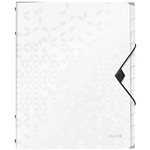Leitz Trieur A4, Contient jusqu'à 200 Feuilles, Index Intégré à 12 Onglets, Fermeture Élastique, Blanc, WOW, 46340001 - Publicité Leitz Trieur A4, Contient jusqu'à 200 Feuilles, Index Intégré à 12 Onglets, Fermeture Élastique, Blanc, WOW, 46340001 - Publicité