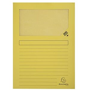 Exacompta Réf. 50109E Paquet de 100 chemises à fenêtre sans plastique Forever® 120 g/m² couleurs vives 100% recyclées et certifiées Ange Bleu dimensions 22 x 31 cm pour A4 couleur jaune - Publicité Exacompta Réf. 50109E Paquet de 100 chemises à fenêtre sans plastique Forever® 120 g/m² couleurs vives 100% recyclées et certifiées Ange Bleu dimensions 22 x 31 cm pour A4 couleur jaune - Publicité