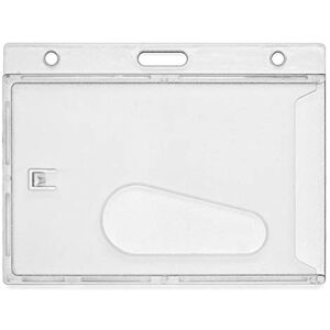 CKB LTD Lot de 10 Claire Horizontal Porte Badge Plastique avec Fente Pour le Pouce pour Porte-Cartes Sécurité D'identité étiquette pour nom, Carte de Bus, Carte D'étudiant, Carte de Visite 86 x 54mm - Publicité CKB LTD Lot de 10 Claire Horizontal Porte Badge Plastique avec Fente Pour le Pouce pour Porte-Cartes Sécurité D'identité étiquette pour nom, Carte de Bus, Carte D'étudiant, Carte de Visite 86 x 54mm - Publicité