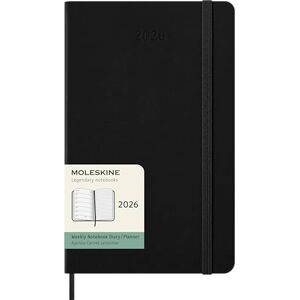 Moleskine Agenda Hebdomadaire, Agenda Hebdomadaire 2026 12 Mois Avec Espace Pour Notes, Avec Couverture Rigide et Fermeture Élastique, Format Large 13x21, Couleur Noire - Publicité Moleskine Agenda Hebdomadaire, Agenda Hebdomadaire 2026 12 Mois Avec Espace Pour Notes, Avec Couverture Rigide et Fermeture Élastique, Format Large 13x21, Couleur Noire - Publicité