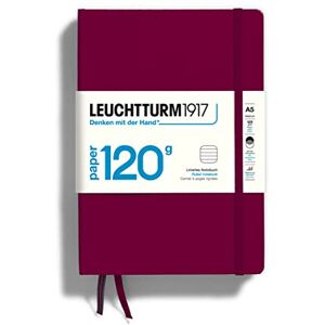 LEUCHTTURM1917 363536 Carnet 120 g/m² Paper Edition, couverture rigide, Medium (A5), Port Red, ligné - Publicité LEUCHTTURM1917 363536 Carnet 120 g/m² Paper Edition, couverture rigide, Medium (A5), Port Red, ligné - Publicité