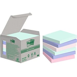 Post-It Notes Autocollantes, Recyclés, Pack de 6 Blocs, 100 Feuilles par Bloc, 76 mm x 76 mm, Vert, Rose, Jaune, Bleu Notes Autocollantes Fabriquées à partir de Papier 100% Recyclé - Publicité Post-It Notes Autocollantes, Recyclés, Pack de 6 Blocs, 100 Feuilles par Bloc, 76 mm x 76 mm, Vert, Rose, Jaune, Bleu Notes Autocollantes Fabriquées à partir de Papier 100% Recyclé - Publicité