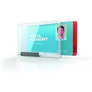 Durable Porte-badge de sécurité rigide Push Box Pour 2 cartes Format 54 x 87 mm Boite de 10 892119 - Publicité Durable Porte-badge de sécurité rigide Push Box Pour 2 cartes Format 54 x 87 mm Boite de 10 892119 - Publicité