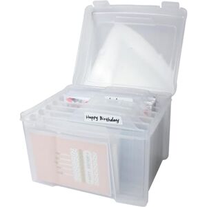 SMELEYOU Organisateur de la carte de voeux avec 6 diviseurs amovibles Boîte rangement photo transparente avec fixation diviseur PP Organisateur carte-cadeau photo pour anniversaire vacances - Publicité SMELEYOU Organisateur de la carte de voeux avec 6 diviseurs amovibles Boîte rangement photo transparente avec fixation diviseur PP Organisateur carte-cadeau photo pour anniversaire vacances - Publicité