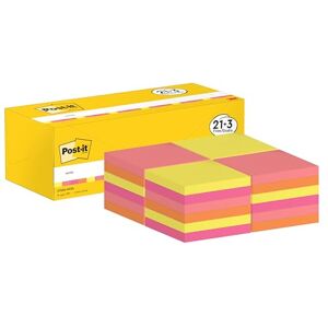 Post-It Notes Autocollantes, Couleurs Néon Assorties, 24 Blocs, 76 mm x 76 mm, 100 Feuilles par Bloc Feuillets Adhésifs pour Prise de Notes, Listes de Tâches et Rappels - Publicité Post-It Notes Autocollantes, Couleurs Néon Assorties, 24 Blocs, 76 mm x 76 mm, 100 Feuilles par Bloc Feuillets Adhésifs pour Prise de Notes, Listes de Tâches et Rappels - Publicité