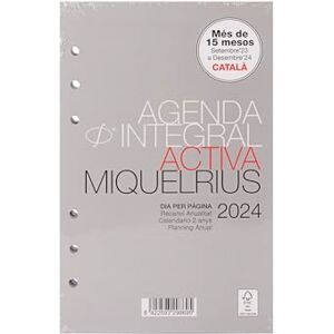 Miquelrius Recharge Agenda Annuel 2024 intégral, Journée Page, Taille Active 117 x 182 mm, Catalan, Portugais et Anglais - Publicité Miquelrius Recharge Agenda Annuel 2024 intégral, Journée Page, Taille Active 117 x 182 mm, Catalan, Portugais et Anglais - Publicité