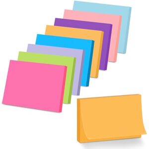 Euqvunn 8 Blocs de Notes Autocollantes Grand Format, 76 x 127 mm Sticky Notes, 80 Feuilles par Bloc, 8 Couleurs Vives, Notes Adhésives Amovibles pour le Bureau, les Études, la Planification et la Maison - Publicité Euqvunn 8 Blocs de Notes Autocollantes Grand Format, 76 x 127 mm Sticky Notes, 80 Feuilles par Bloc, 8 Couleurs Vives, Notes Adhésives Amovibles pour le Bureau, les Études, la Planification et la Maison - Publicité