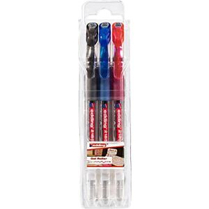 Edding 2185 Roller à encre gel noir, rouge, bleu étui de 3 -,7 mm stylo gel pour écrire, dessiner, bullet journals roller gel, stylo roller - Publicité Edding 2185 Roller à encre gel noir, rouge, bleu étui de 3 -,7 mm stylo gel pour écrire, dessiner, bullet journals roller gel, stylo roller - Publicité