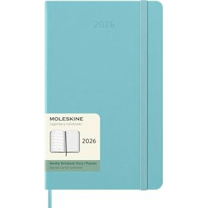 Moleskine Agenda Hebdomadaire, Agenda Hebdomadaire 2026 12 Mois Avec Espace Pour Notes, Avec Couverture Rigide et Fermeture Élastique, Format Large 13x21, Couleur Aigue-marine - Publicité Moleskine Agenda Hebdomadaire, Agenda Hebdomadaire 2026 12 Mois Avec Espace Pour Notes, Avec Couverture Rigide et Fermeture Élastique, Format Large 13x21, Couleur Aigue-marine - Publicité