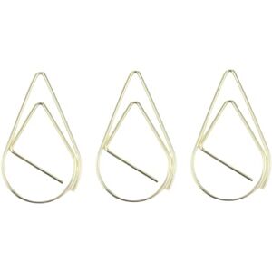 Adoorniequea Lot de 50 petits trombones en métal en forme de goutte d'eau pour la maison, le bureau, l'école, les documents, les documents dorés - Publicité Adoorniequea Lot de 50 petits trombones en métal en forme de goutte d'eau pour la maison, le bureau, l'école, les documents, les documents dorés - Publicité