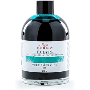 Jacques Herbin - Encre Aquarelle Éclats 520 - Vert émeraude - 250 ml - Ink - Publicité Jacques Herbin - Encre Aquarelle Éclats 520 - Vert émeraude - 250 ml - Ink - Publicité