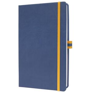Sigel LS105 Carnet de notes ligné A5 avec couverture rigide, 176 pages, végétalien, en papier durable, bleu et jaune - Publicité Sigel LS105 Carnet de notes ligné A5 avec couverture rigide, 176 pages, végétalien, en papier durable, bleu et jaune - Publicité