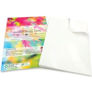 EVG Evergreen Goods A4 50 Feuilles Papier Vinyle Blanc Brillant Autocollant Imprimable Jet d’Encre & Laser Étanche & Résistant Idéal Étiquettes, Stickers, DIY & Personnalisation - Publicité EVG Evergreen Goods A4 50 Feuilles Papier Vinyle Blanc Brillant Autocollant Imprimable Jet d’Encre & Laser Étanche & Résistant Idéal Étiquettes, Stickers, DIY & Personnalisation - Publicité