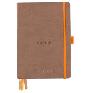 Rhodia 118774C Carnet Rigide Goalbook Taupe A5 14,8 x 21 cm Pointillés Dot 240 pages Papier Clairefontaine Ivoire 90 g/m² 3 Rubans, Fermeture Élastique Simili Cuir - Publicité Rhodia 118774C Carnet Rigide Goalbook Taupe A5 14,8 x 21 cm Pointillés Dot 240 pages Papier Clairefontaine Ivoire 90 g/m² 3 Rubans, Fermeture Élastique Simili Cuir - Publicité