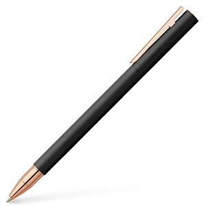 Faber-Castell 343104 Stylo roller Neo Slim métal, noir avec rose doré - Publicité Faber-Castell 343104 Stylo roller Neo Slim métal, noir avec rose doré - Publicité