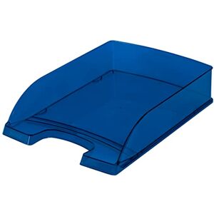 Leitz Plus Corbeille à courrier Polystyrène 100% recyclable A4 Capacité 600 feuilles Bleu Foncé Translucide - Publicité Leitz Plus Corbeille à courrier Polystyrène 100% recyclable A4 Capacité 600 feuilles Bleu Foncé Translucide - Publicité