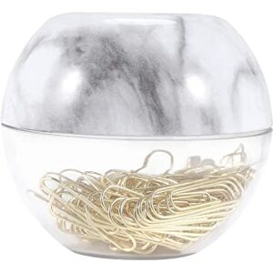 Mnueeop trombones d'or dans elegant porte-clip blanc en marbre magnetique, 28mm, 100 trombones par boite - Publicité Mnueeop trombones d'or dans elegant porte-clip blanc en marbre magnetique, 28mm, 100 trombones par boite - Publicité