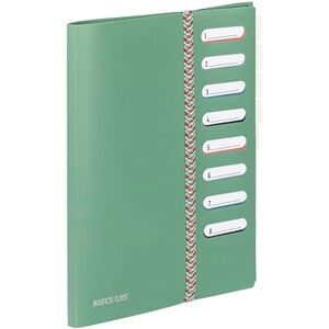 Viquel Trieur A4 8 Compartiments BUSINESS CLASS Organiseur de dossier avec Fermeture Élastique pour Bureau et Maison Vert - Publicité Viquel Trieur A4 8 Compartiments BUSINESS CLASS Organiseur de dossier avec Fermeture Élastique pour Bureau et Maison Vert - Publicité