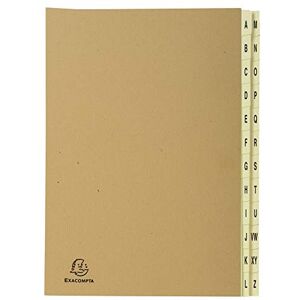 Exacompta Réf. 22229E 1 trieur Ordonator couverture en kraft recyclé intérieur en carte ivoire onglets plastifiés alphabétiques 24 compartiments dim 25x33 cm pour A4 couleur brun - Publicité Exacompta Réf. 22229E 1 trieur Ordonator couverture en kraft recyclé intérieur en carte ivoire onglets plastifiés alphabétiques 24 compartiments dim 25x33 cm pour A4 couleur brun - Publicité