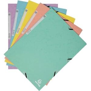 Exacompta Réf. 55560E 1 chemise à élastiques pochette 3 rabats en carte lustrée 400 g/m2 Aquarel dimensions 24 x 32 cm pour documents au format A4 couleur aléatoire - Publicité Exacompta Réf. 55560E 1 chemise à élastiques pochette 3 rabats en carte lustrée 400 g/m2 Aquarel dimensions 24 x 32 cm pour documents au format A4 couleur aléatoire - Publicité