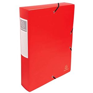 Exacompta Réf. 59885E 1 boite de classement avec élastiques Opak en polypropylène dos 6 cm dimensions 25 x 33 cm pour format A4 couleur rouge livrée montée - Publicité Exacompta Réf. 59885E 1 boite de classement avec élastiques Opak en polypropylène dos 6 cm dimensions 25 x 33 cm pour format A4 couleur rouge livrée montée - Publicité