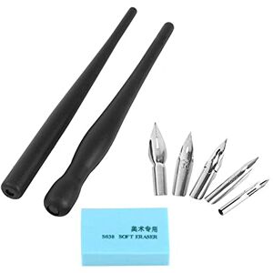 Walfront Porte-stylos Dessin Animé,Bande Dessinée Stylo Plume Plastique Stylo Poignée Porte-plume Outils Dessin Papeterie avec 2 Porte-stylo Noir et 5 Plumes - Publicité Walfront Porte-stylos Dessin Animé,Bande Dessinée Stylo Plume Plastique Stylo Poignée Porte-plume Outils Dessin Papeterie avec 2 Porte-stylo Noir et 5 Plumes - Publicité