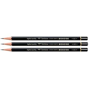 Tombow Lot de 3 Crayons Graphite Haute Qualité MONO 100 6H - Publicité Tombow Lot de 3 Crayons Graphite Haute Qualité MONO 100 6H - Publicité