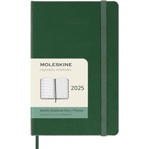 Moleskine Weekly Planner, Agenda Hebdomadaire avec Espace pour Notes 12 Mois 2025, Couverture Rigide et Fermeture Élastique, Couleur Vert Myrte, Format Pocket 9x14 cm - Publicité Moleskine Weekly Planner, Agenda Hebdomadaire avec Espace pour Notes 12 Mois 2025, Couverture Rigide et Fermeture Élastique, Couleur Vert Myrte, Format Pocket 9x14 cm - Publicité